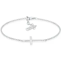 Elli Kreuz Horizontal Schlicht 925 Silber 19 cm