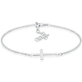 Elli Kreuz Horizontal Schlicht 925 Silber 19 cm