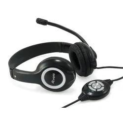 Equip 245301 Kopfhörer & Headset Kabelgebunden Kopfband Anrufe/Musik USB Typ-A Schwarz