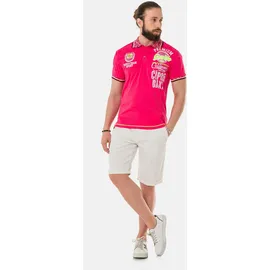 Cipo & Baxx "Shorts", Herren, Gr. 33, Normalgrößen, weiß, 97% Baumwolle, 3% Elasthan, unifarben, regular fit knielang, Hosen Stoffhose, im unifarbenen Look