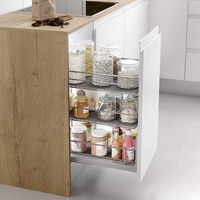 Menage Confort Ausziehbarer Geschirrkorb für Küchenschrank, Metall, ancho Exterior mueble 300mm