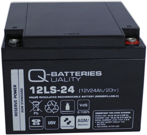 Ersatzakku für Alarmzentrale Satel Integra 64 AGM Batterie 12V 24Ah mit VdS