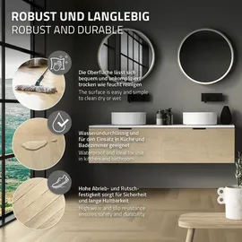 ML-Design Click Vinylboden, Fischgrät Eiche Natur, Braun, Holzoptik, wasserfest, Belastungsklasse 34
