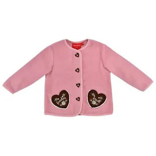 BONDI Strickjacke Baby Mädchen Fleecejacke 'Freches Madl' 86851, Ol rosa 86