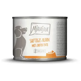 MjAMjAM Leckere Mahlzeit 200g Dose Hundenassfutter 6 x 200 Gramm saftiges Huhn mit zarter Ente