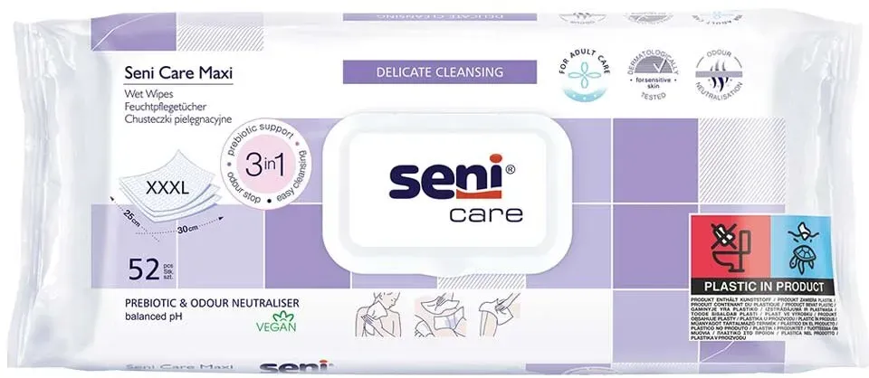 Seni Care maxi Feuchttücher, 10 x 52 Stück