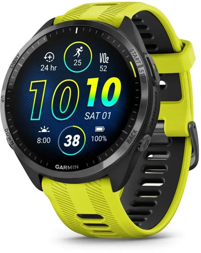 Garmin Forerunner 965 Zitronengelb/Schwarz - smarte Multisport- und Triathlonuhr mit AMOLED Display