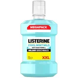 LISTERINE Cool Mint Mild (1000 ml), antibakterielle Mundspülung mit ätherischen Ölen & ohne Alkohol, mildes Zahnpflege Mundwasser, reduziert Zahnbelag, bekämpft wirksam Mundgeruch