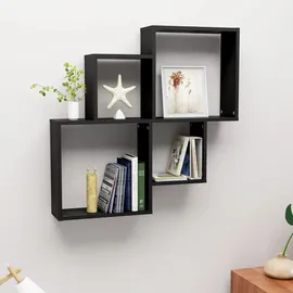 vidaXL Würfelregal 80 x 15 x 78,5 cm Schwarz