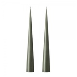 ester & erik Kegelkerze Set Cone Candles green soil 37 cm H