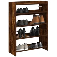 VidaXL Schuhregal Räuchereiche 60x25x81 cm Holzwerkstoff