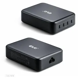 Club 3D Reiseladegerät 240 Watt GaN-Technologie, 4 x USB Typ-C, Power Delivery (PD) 3.1 und PPS-Unterstützung