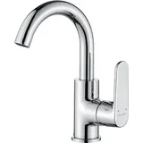 BADLAND Waschtischarmatur Wasserhahn Hoch DIMA Mischbatterie für Badezimmer in Chrom