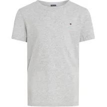 Tommy Hilfiger Jungen T-Shirt Kurzarm Rundhalsausschnitt, Grau (Grey Heather), 10 Jahre