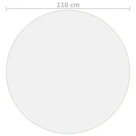 vidaXL Tischfolie Transparent Ø 110 cm 2 mm PVC vidaXL