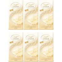 Lindt Lindor Weiß Tafel mit zartschmelzender Füllung 100g 6er Pack