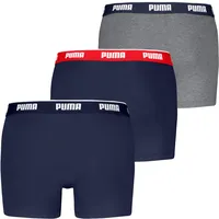 Puma Everyday Basics Boxershorts 3 Einheiten - Grey / Navy / Red Combo - M