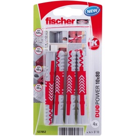 Fischer DuoPower 10x80 K NV, 4er-Pack (537652)