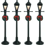 Lemax Gas Lantern Street Lamp Set Of 4 B/o 4.5v Art.-nr. 64498
