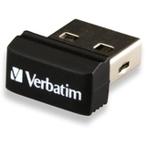 Verbatim Store 'n' Stay Nano USB-Stick 16GB, USB 2.0, USB Speicherstick mini, für Laptop Notebook Ultrabook TV Autoradio, USB Nano Stick, USB Stick kurz, schwarz