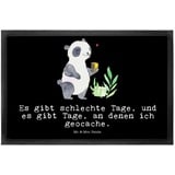 Mr. & Mrs. Panda Fußmatte Panda Geocaching Tage - Schwarz - Geschenk, Türmatte, GPS Schnitzelja, Höhe: 0.5 mm schwarz Ø 0 cm x 80 cm x 60 cm x 0.5 mm