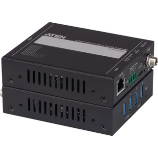 ATEN 4-Port USB 3.0 Gen 1 Cat 6A Extender, KVM Switch, Schwarz