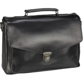LEONHARD HEYDEN Roma Aktentasche Leder 40 cm Laptopfach schwarz