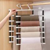 6-lagiger Hosenbügel, Platzsparende Hosenaufbewahrung, Kleiderschrank, Mehrlagiger Hosenbügel