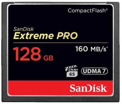 SanDisk Extreme PRO, Compact Flash, 160MB/s 128 GB