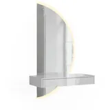 Vicco Schminktisch Sherry, Weiß Hochglanz, 81.4 cm mit LED-Spiegel