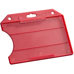 50 Ausweishüllen Hartplastik, offen rot
