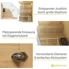 Artsauna Espoo150 Premium inkl. 6 kW Ofen + int. Steuerung