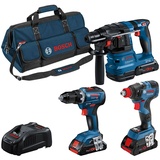 Bosch GSR 18V-55 Professional Kombi Set inkl. 3 x 4,0 Ah + GDX 18V-200 + GBH 18V-22 + Werkzeugtasche