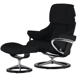 Stressless Relaxsessel mit Hocker  Reno S , schwarz , Maße (cm): B: 79 H: 109 T: 75