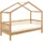 Vipack Mid.you Hausbett Natur, Holz, Eiche massiv 90x200 cm, Kinder- , Jugendzimmer, Kinderbetten, Hausbetten