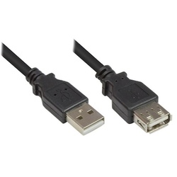 Good Connections USB 2.0 Verlängerungskabel 0,6m St. A zu Bu. A schwarz