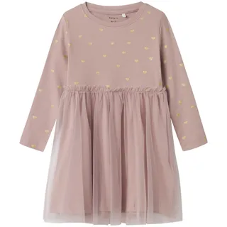 NAME IT Mädchen Nmfnadja Dress Noos Kleid, Deauville Mauve, 92 EU