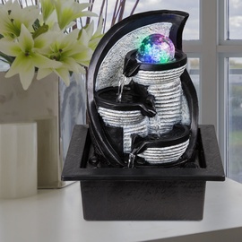 GLOBO LED-Brunnen Albert Kunststoff Grau