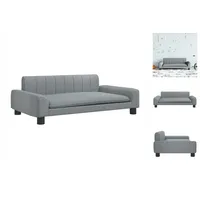 vidaXL Kindersofa Hellgrau 90x53x30 cm Stoff