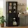Homcom Küchenschrank 76 x 40 x 182,5 cm Schwarz