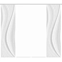 HOME WOHNIDEEN Schiebegardine LAURINA Digitaldruck Dekostoff Seidenoptik 245x60, Farbe:grau, Größe:245 x 60 cm, Anzahl:4er Set (2X Bedruckt, 2X Uni)