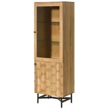 MASSIVMOEBEL24.DE Vitrine LONDON 60 x 40 x 180 cm Beige