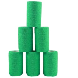 meDDio Bandage 1/3/6 Haftbandagen Größe+Farbe wählbar, 6 Stück 7.5 cm hellgrün grün