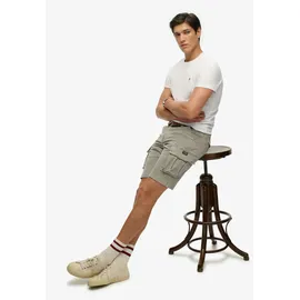 Superdry Cargobermudas "CORE CARGO SHORT", Herren, Gr. 32, N-Gr, light khaki grün, Web, Obermaterial: 98% Baumwolle, 2% Elasthan, unifarben, straight fit knielang, Hosen, Straight Fit, mit Reißverschluss und 1-Knopf-Verschluss, knielang