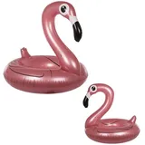 XXL Schwimmring Flamingo Schwimmtier Schwimmreifen 110x93cm Pool  NEU/OVP