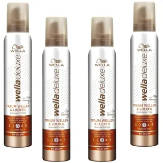 200ml Wella deluxe Traum Wellen & Locken Schaumfestiger Starker Halt bis zu 24h 4er Pack (4x 200ml)