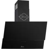 Gurari GCH D 268 Dunstabzugshaube 90 cm Abzugshaube kopffrei Schwarz Glas 1000m3/h | Wandhaube mit Fernbedienung, TouchControl, Timer und Randabsaugung | Ablufthaube/Umlufthaube