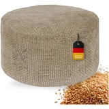 OMNANA® CushyTM Meditationskissen rund – Sitzkissen 10cm/15cm/20cm hoch – Chenille Yogakissen mit Dinkelfüllung – Bodenkissen, Kissen für Meditation & Entspannung – Made in Germany