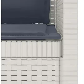vidaXL 1-Sitzer Sessel 1 x 1 x 1 cm weiß/grau mit Kissen