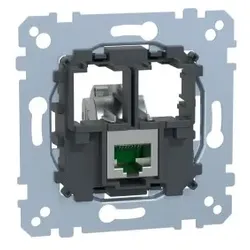 Merten MEG4576-0021 Tragplatte 1fach mit Anschlußmodul Actassi RJ45 Cat6A STP MEG45760021